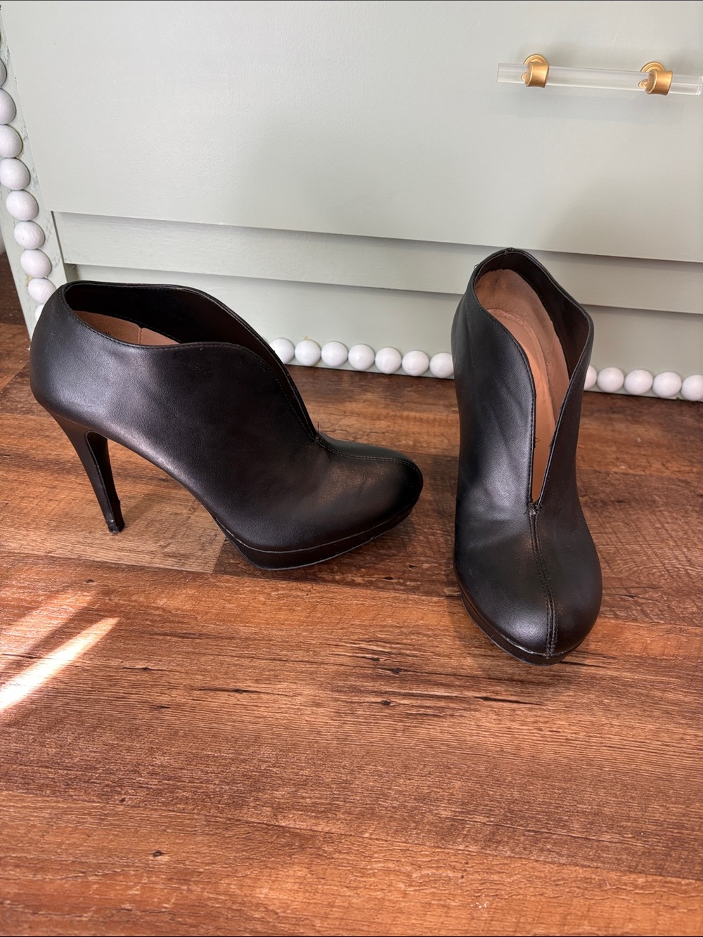 Audrey Brook Black High Heel Ankle Booties